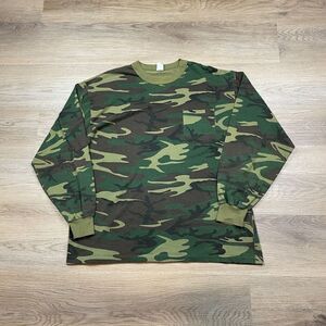 Vintage Shirt Mens Extra Large Green Camo 90s Outdoor Single Stitch
